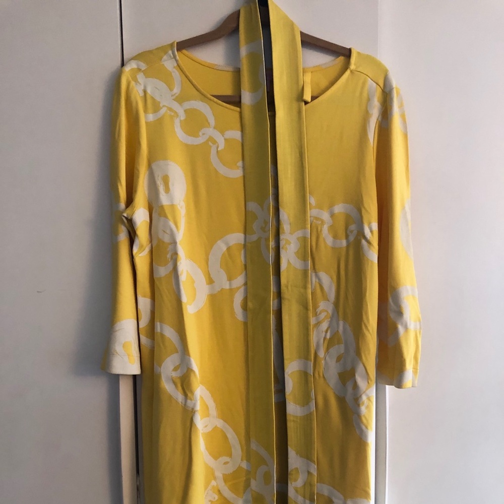 Yellow Lilly Jonah style dress with belt